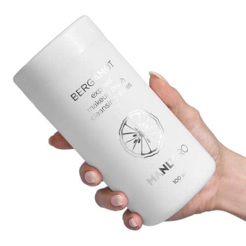Салфетки Manlypro для очищения макияжных кистей Bergamot Express makeup brush cleansing wipes100 шт 1