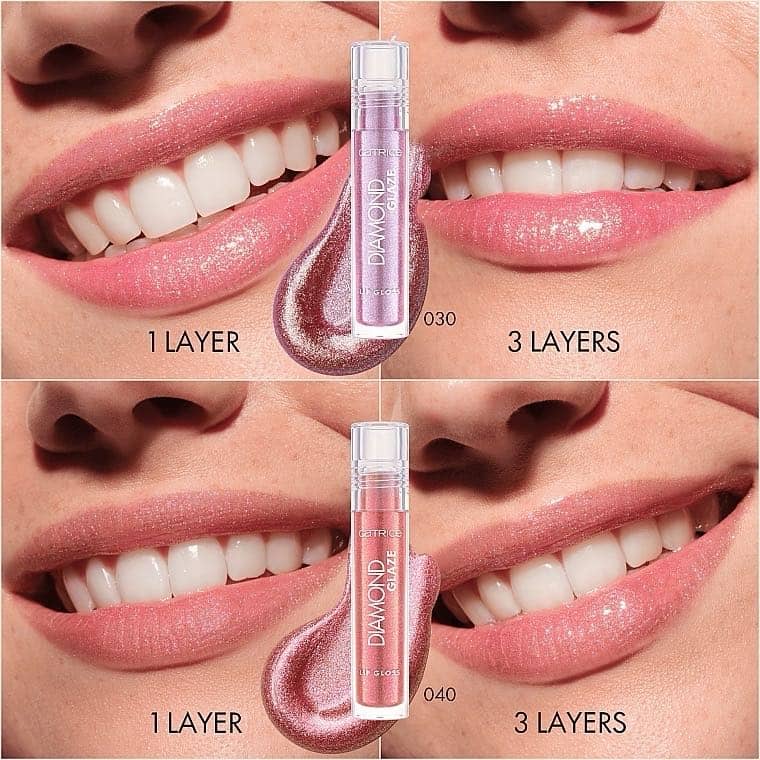 Блеск для губ мерцающий Diamond Glaze Lip Gloss, 030 Less Bitter More Glitter, 3 мл 2