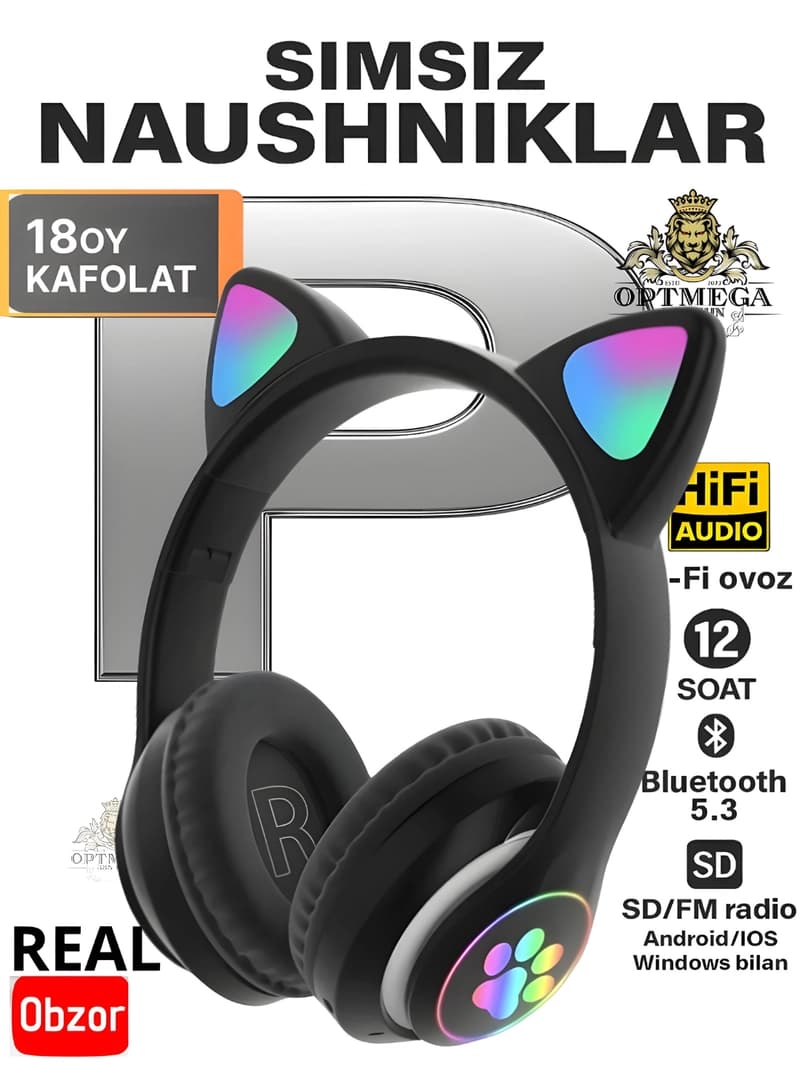 Беспроводные Bluetooth наушники Pods Pro, Naushnik, pro, pods 3, pro5, max, Cat Ear, P9