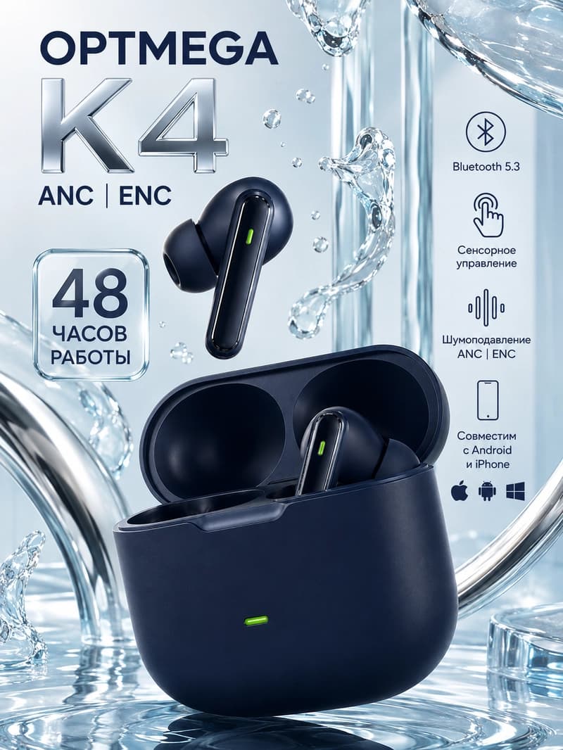 Беспроводные Bluetooth-наушники, сенсорные наушники TWS, подходят для iPhone и Android, YL01 k4