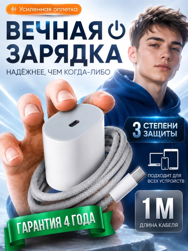Зарядное устройство для iPhone 20W ORG, адаптер питания USB Type-C для Apple