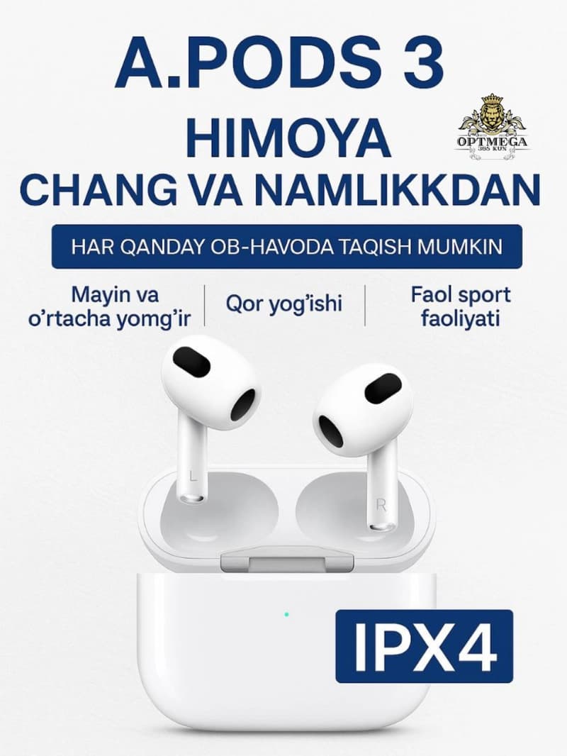 Наушники беспроводные Pods 3, для iOS и Android, Вьетнам версия