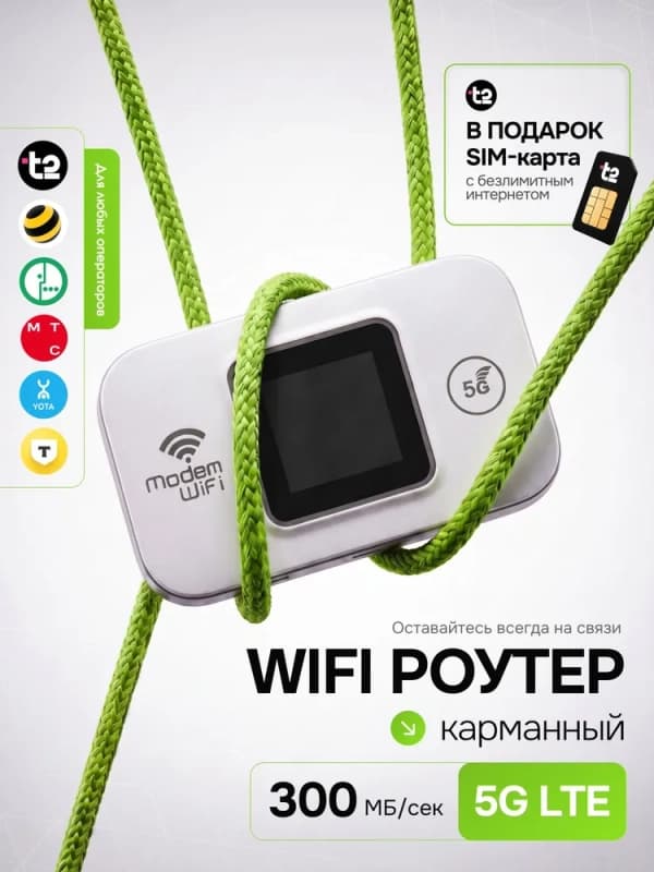 Карманный Wi-Fi, Wi-Fi роутер, роутер с SIM-картой, 4G LTE роутер
